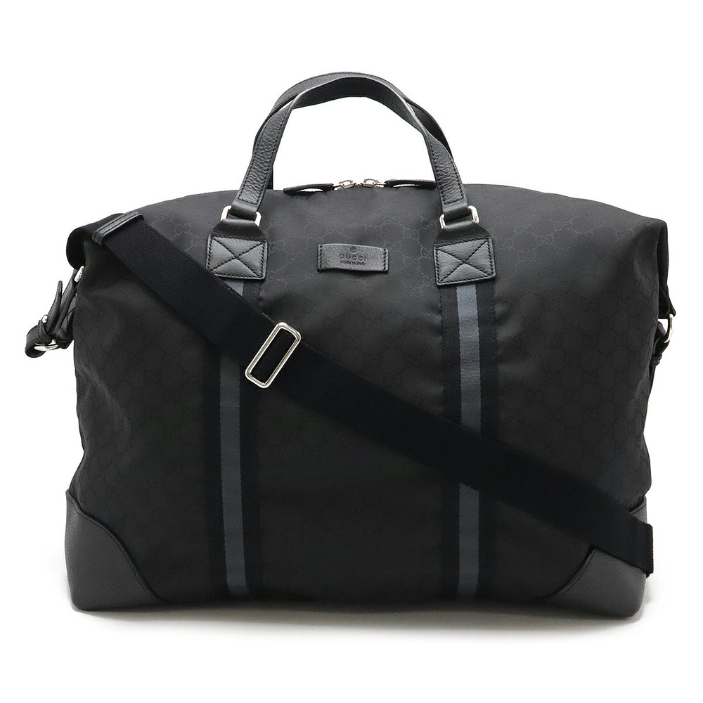 Gucci GG Boston Bag Travel Shoulder Black Leather